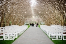 婚禮佈置_天然樹木點綴婚禮儀式走道